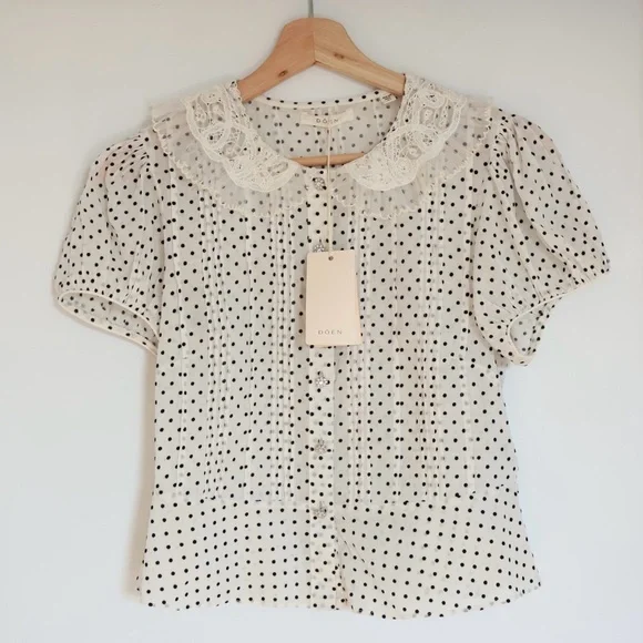 Doen Oleta Top in Sea Salt Dot (NWT) - Picture 5 of 7